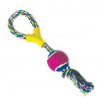 BRINQUEDO CORDA C/ BOLA E PUXADOR AZUL