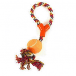 BRINQUEDO CORDA C/ BOLA E PUXADOR VERM.