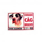 PLACA ADVERT. DOG ALEMAO BAIO